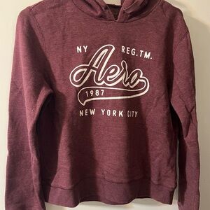 Aeropostale Maroon Hoodie Sweater